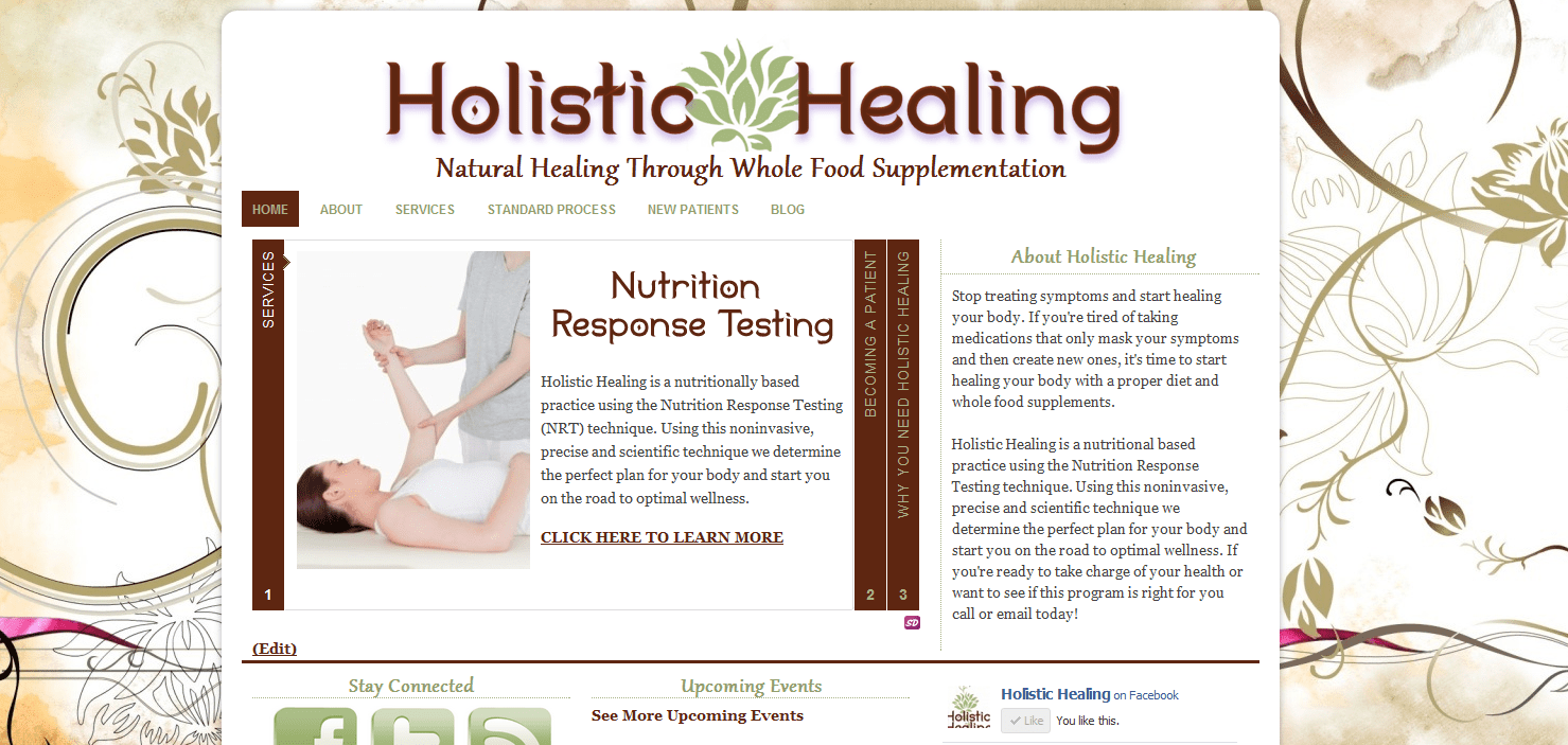 Holistic Healing home page