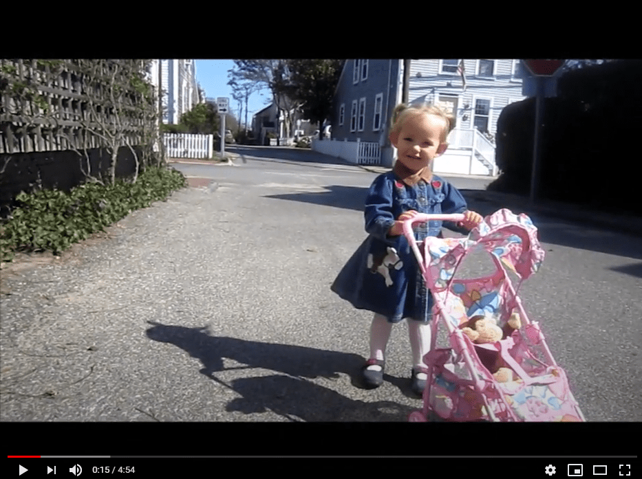 Nantucket 24 Film Friday Video Screenshot toddler with doll stroller