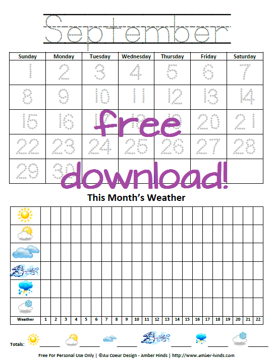 Circle Time/Preschool Daily Activities {Free Printables}