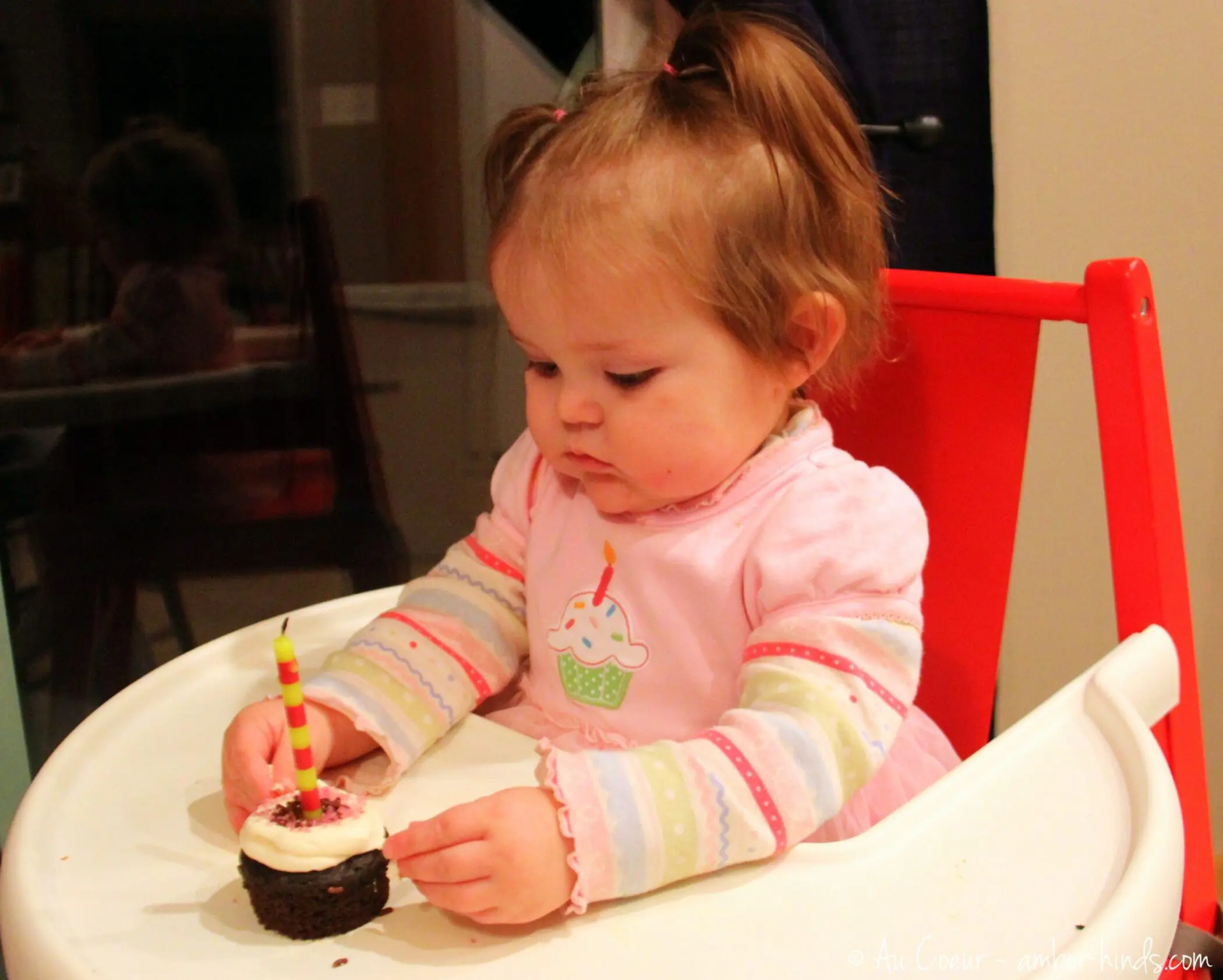 Wordless Wednesday: First Birthday Cupcake