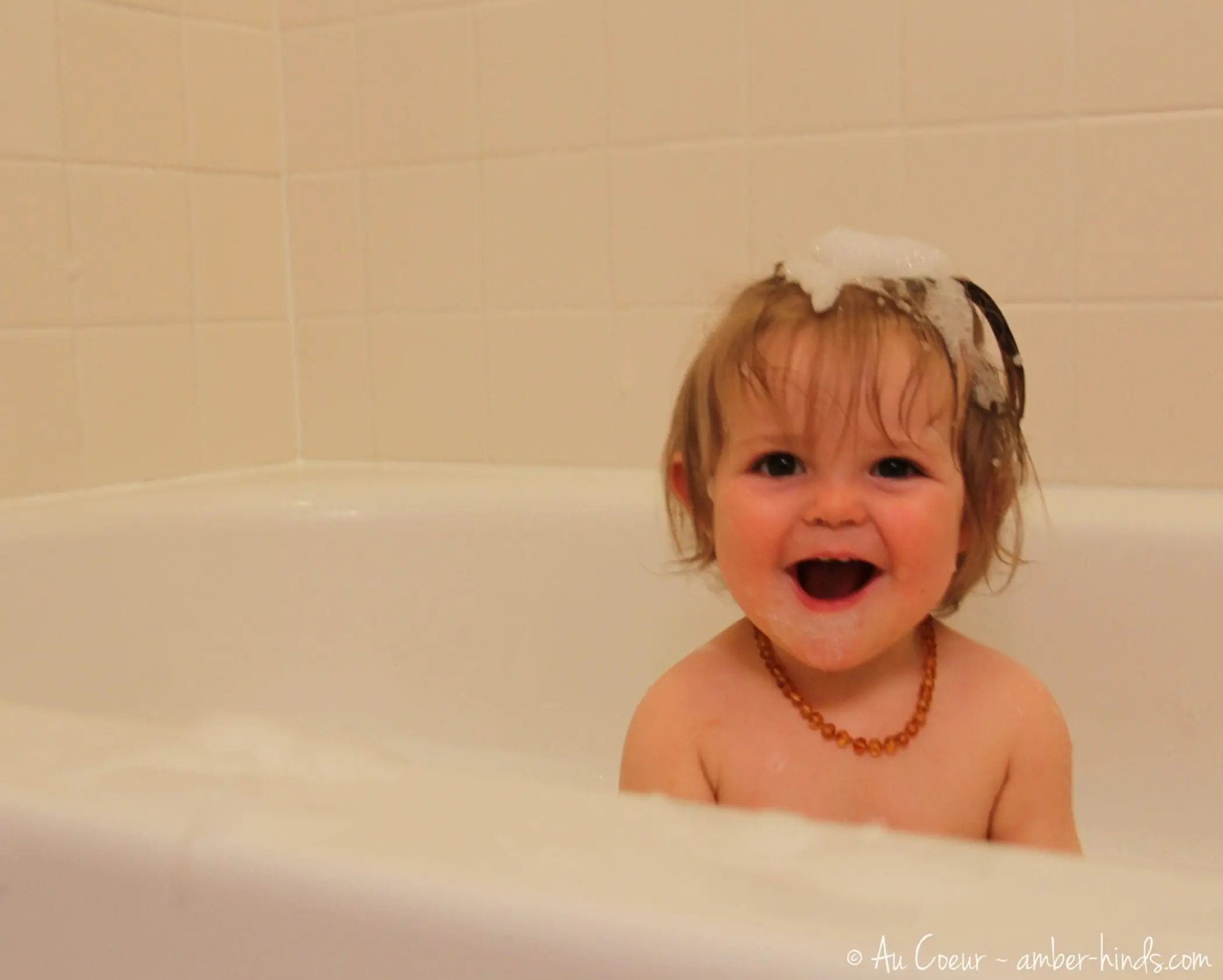 Wordless Wednesday: First Bubble Bath