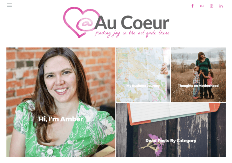 Au Coeur new web design 2017