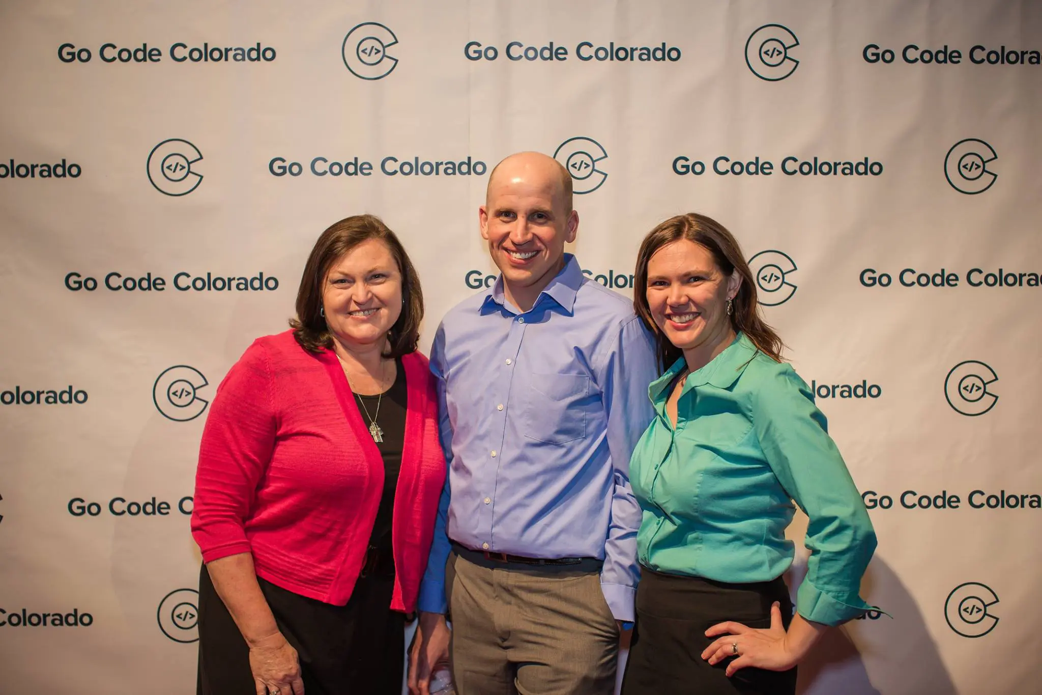 Gretchen, David, and Amber at Go Code Colorado