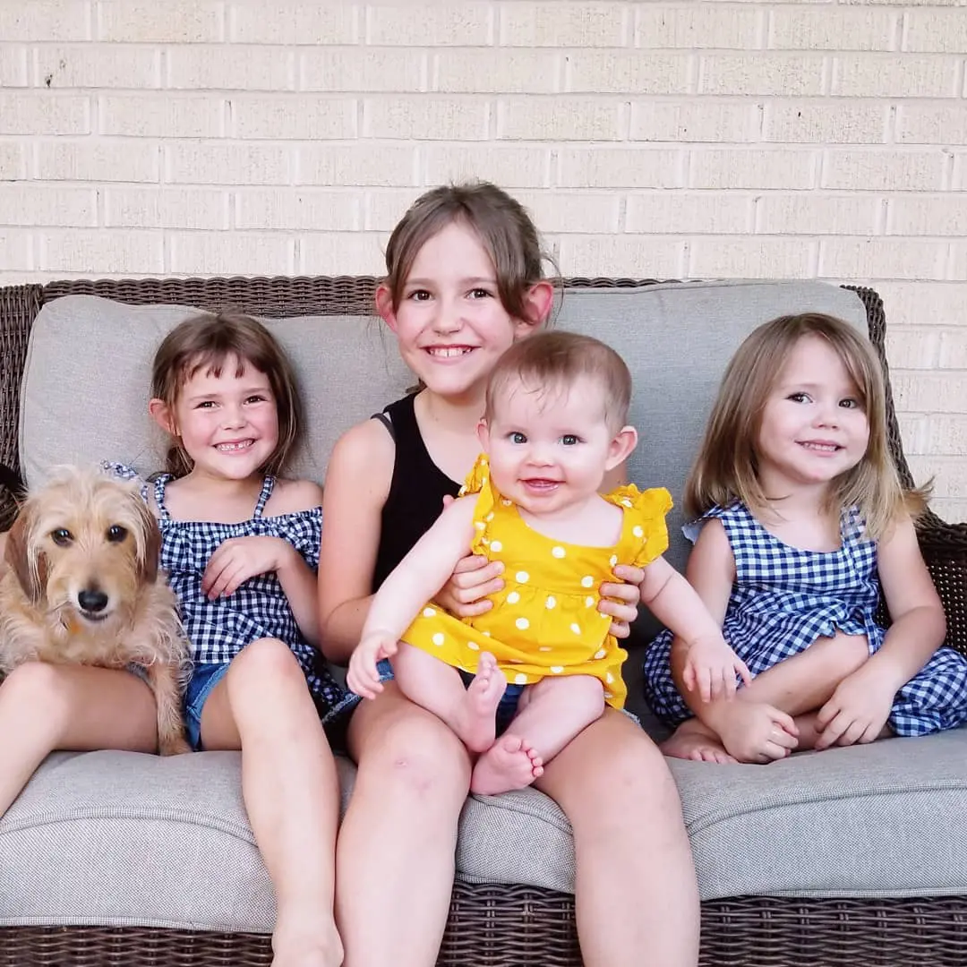 Four Sisters and Their Dog