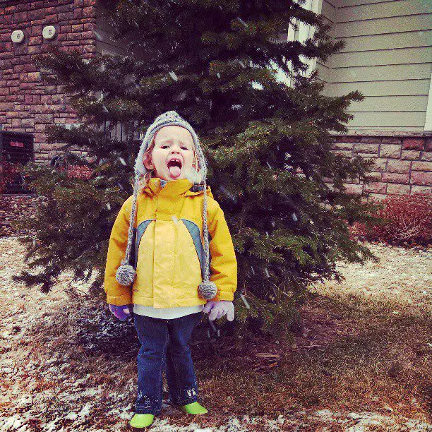 Catching snowflakes with open palms