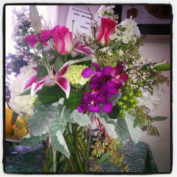 Beautiful flowers from mother-in-law.