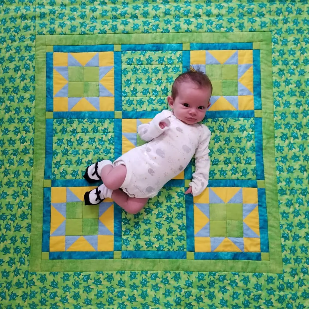 Vivi’s Baby Quilt with Cute Turtles