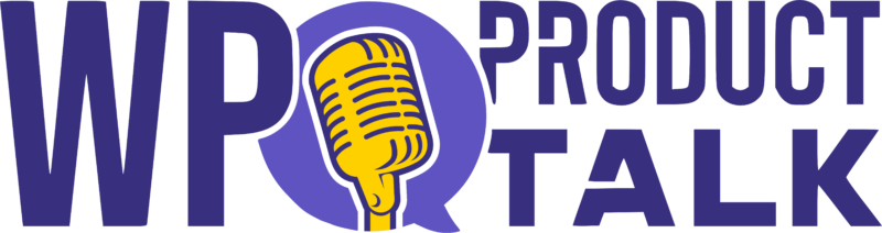 WP Product Talk logo featuring a microphone in a speech bubble.