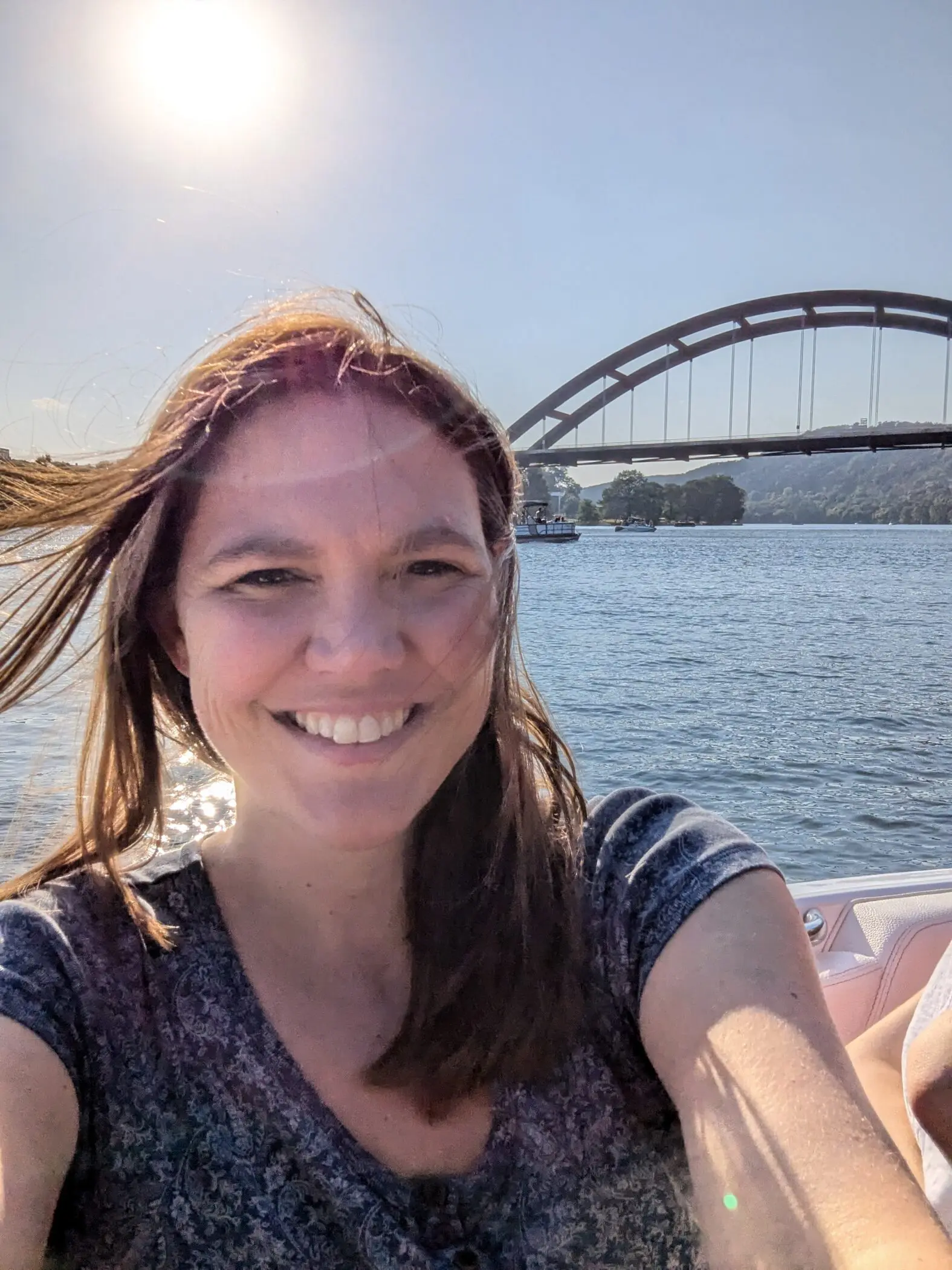 Pennybacker Boat Selfie