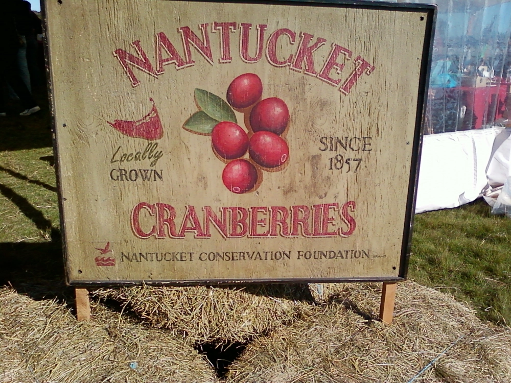 Nantucket Cranberries sign