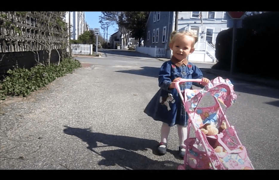 Nantucket 24 Film Friday Video Screenshot toddler with doll stroller