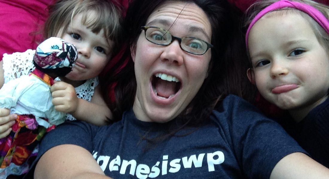 amber, nora, and zara sleeping bag selfie with goofy faces