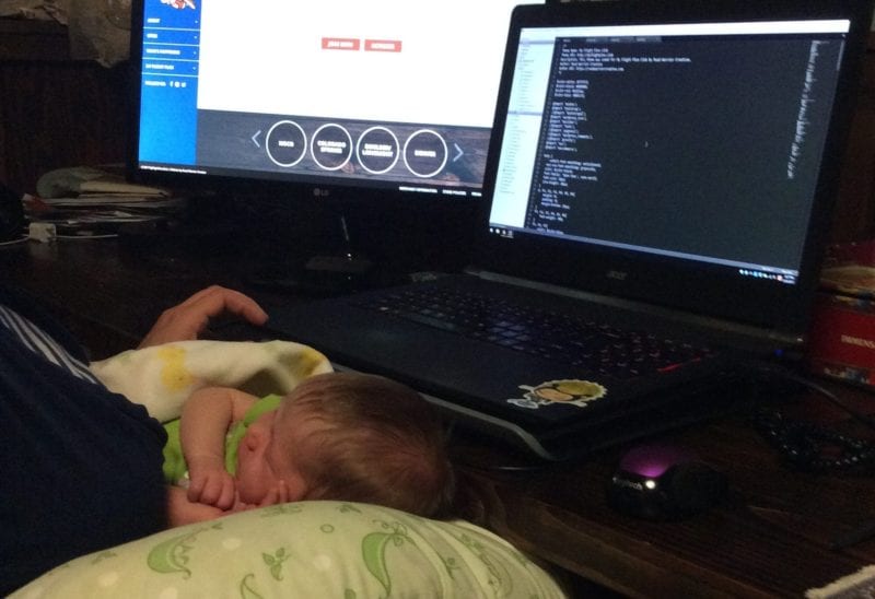 coding with a newborn