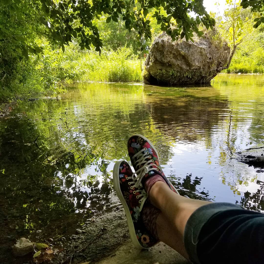 Enjoying a peaceful vacation by the river.